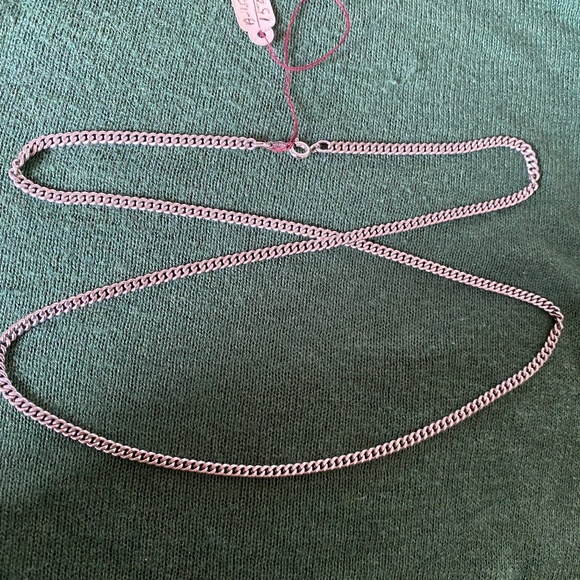 Agem I Sterling Silver Curb Neck Chain 24" - Picture 11 of 16